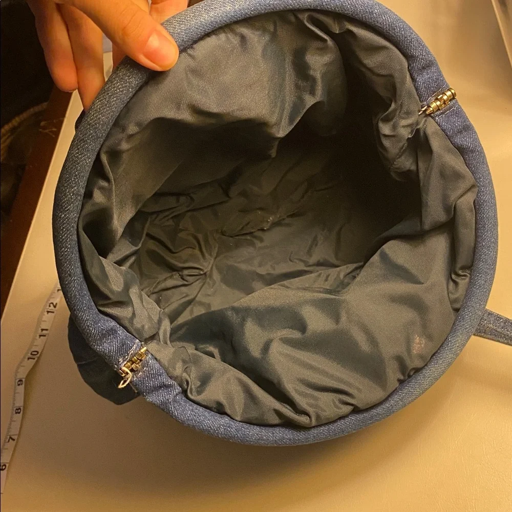 Blue and Black Denim Handbag - Picture 5 of 7